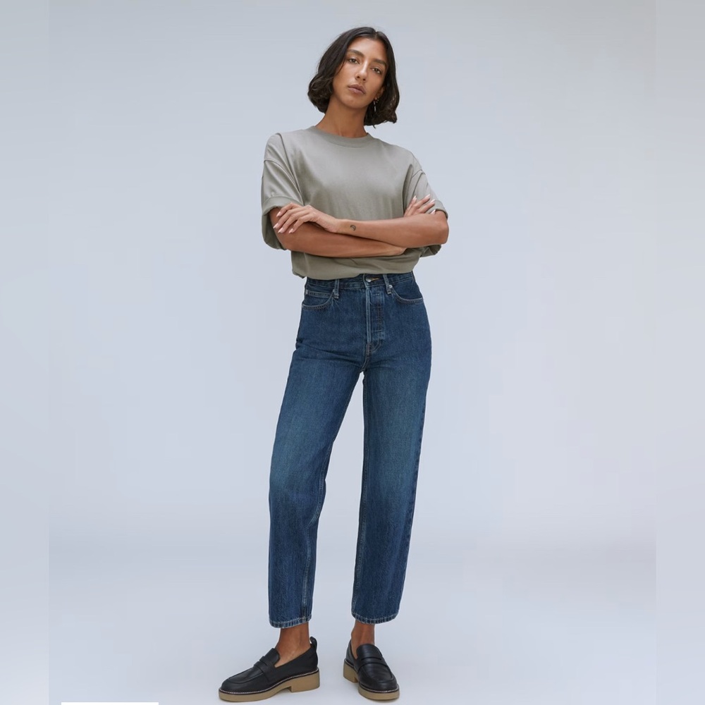 Everlane Women's The ‘90s Way-High Jeans in Rich Indigo, Size 24